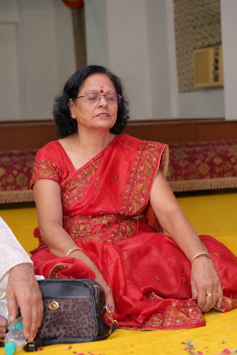 A quiet moment of reflection during a celebration