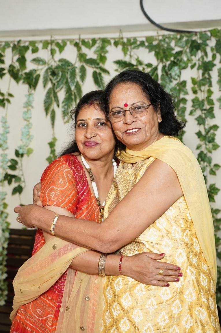 A joyful hug shared with a client